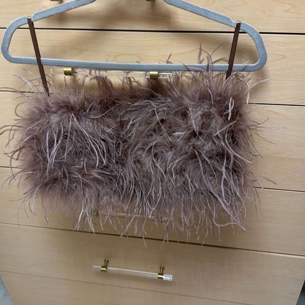 Strapless feather top